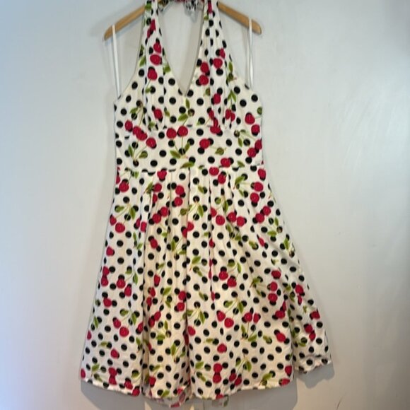 Tatyana cherry polka dot 50’s style retro halter dress size 2X - Picture 7 of 10
